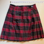 💎 RARE Vintage Schoolgirl Skirt 🖤 ❤️ Red Size XS Photo 3
