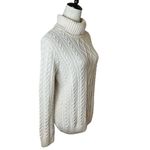 Coldwater Creek Croft & Barrow Ivory Cable Knit Turtleneck Scandi Fisherman Sweater Size Large Photo 2
