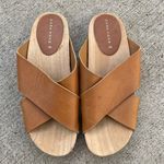ZARA Home Wooden Leather Sandals size 39 Photo 1