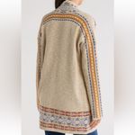 Lucky Brand NWOT  BEIGE AZTEC GEOMETRIC POCKET CARDIGAN SWEATER Photo 1