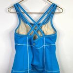 Lands' End Bright Aqua Blue Strappy Modest Tankini Swim swimsuit top womens 8 M Photo 5