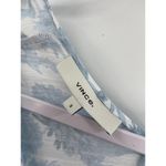 Vince Dahlia Blue White Floral Print Long Sleeve V-Neck Midi Dress Size S NWT Photo 5