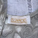 Escapades 90s Silver Rose Print Evening Tank Top Size M Photo 3