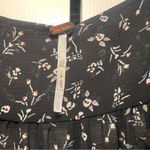 Free People  Lolita Peasant Floral Black Long Sleeve Top Size Small Sheer Photo 5