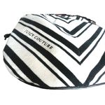 Juicy Couture HANDBAG Black & White Zebra Striped Shoulder Purse Leather & Terry Photo 7