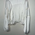 Free People  White Asymmetrical Wrap Blouse‎ Photo 1