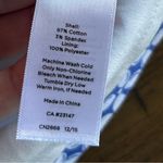 Talbots Blue White Print Lined Cotton Spandex Mini Skirt Size 10 Photo 8