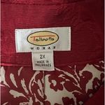 Talbots Vintage blazer tapestry cherry scarlet red 2X woman Double Breasted Photo 5