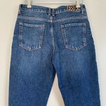 ZARA  High Rise Straight Distressed Raw Hem Jeans 4 Photo 6