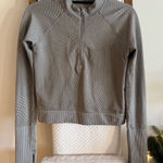 Lululemon Olive Green Athletic Long Sleeve Quarter Zip Top Photo 0