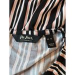Du Jour Striped Maxi Dress Jumpsuit Black Pink White XL Sleeveless Belted Photo 2