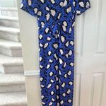 ASOS Electric Blue Pink Polka Dot Wide Leg Leopard Jumpsuit Photo 2