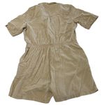 Faherty Romper Womens X Large Brown Arlie Button Up Collared Linen Blend Photo 4
