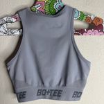 Bo+Tee  Seamless Racerback Crop Top in Silver size small NWT Photo 2