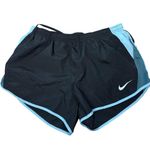 Nike Dri-FIT Running Shorts Women's Size L Black Blue Athletic Gym Workout Photo 0