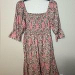 Victoria Dunn Pink floral puff sleeve dress size xs Photo 0