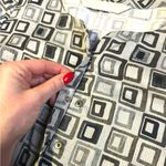 Max Mara S' linen shift dress Tunic Geometric Print Size Small 3/4 sleeve Photo 3