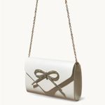 Azazie White bow clutch Photo 1