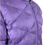 REI Quilted Floral Embroidered Puffer Jacket Purple Size Small Photo 9