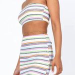 Princess Polly | Avianna White Multi Colored Zig Zag Cropped Top Size 2 Orange Photo 1