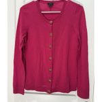 Talbots S Small 100% Pure Merino Wool Pink Cardigan Sweater Women Stylish Button Photo 0