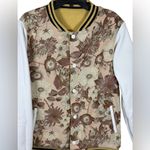 NWT The Hideout Clothing Reversible Mustard/Light Yellow Letterman Jacket Photo 5