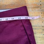 J.Crew  Womens Campbell Wool Blend Dress Ankle Pants Size 6 Burgundy Mid Rise Photo 6