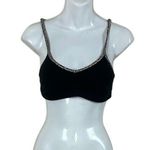 PINK Victoria’s Secret Black Leopard Trim Bralette size L Size L Photo 0