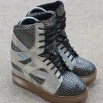 Jeffrey Campbell Black and Silver Futuristic Sneakers Photo 2