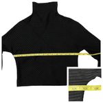 ZARA  W & B Cropped Mockneck Long Sleeve Tee - Black - Medium Photo 4