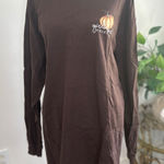 Gildan Southern Originals  Pumpkin‎ Long Sleeve Brown T Shirt Women's Large NWOT Photo 0