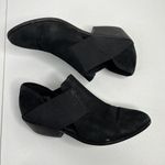 Eileen Fisher  Size 10 Even Tumbled Nubuck Leather Bootie Boot Black Stacked Heel Photo 4