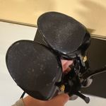 Versace Safety Pin Glossy Black Pump with Gold Accent Photo 3