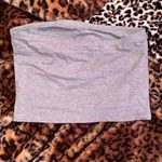 Cutest Simple Light Gray Cropped Tube Top Photo 2