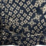 Free People Denim Mini Skirt Blue Size 4 Straight Stretch Short Geometric Print Photo 5