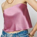 Reformation  Spritz Silk Top in Sugar Plum M Photo 0