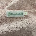 Lulu B Tunic Sweater Top Womens Large Pink Open Knit 3/4 Sleeve Cotton Preshrunk Photo 8