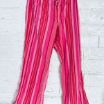 Victoria's Secret pink pajama bottoms flannel striped XS Photo 6