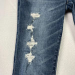 Abercrombie & Fitch Abercrombie Harper Ankle Distressed Skinny Jeans Dark Wash 26 Short Cut Off Hem Photo 7