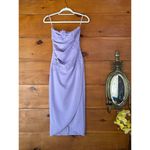 Lulus  Sophisticatedly Sultry Lilac Strapless Ruched Bodycon Midi Dress Tube XS Photo 1