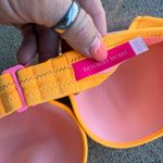 Victoria's Secret 34DD The Flirt Bandeau Bikini Coral Pink Orange Color Block Photo 2