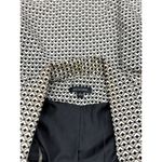 Notations NEW  Womens Geometric Open Front Blazer Jacket M Black Beige Business Photo 5