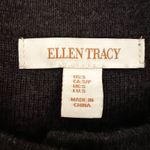 Ellen Tracy Ellen Tracy Wool Cardigan Sweater Women's Small Charcoal Career Classic Preppy Photo 4