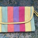 Vintage 80/90s cotton rainbow striped wristlet purse Multiple Photo 0