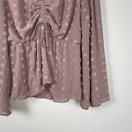 Maurice's  Women's Swiss Dot Blouse‎ Mauve Sz L Photo 3