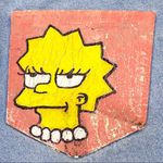 ZARA Handpainted Simpsons High Waist Mom Jeans 4 Photo 11