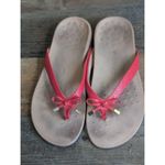 Vionic Red Thong Sandal w/ Bow Detail, Size 8.5 Wide Photo 2