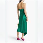 Alice + Olivia New! Alice + Olivia Harmony Drapey Slip Midi Dress in Emerald Green Sz 8 $395 Photo 2