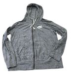 Nike Jacket Gray Women Just Do It Swoosh Full Zip Hoodie 883729 091 Size Large Photo 10