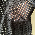 Black Crochet Beach Coverup, Maxi Dress, Size Medium/Large Photo 6